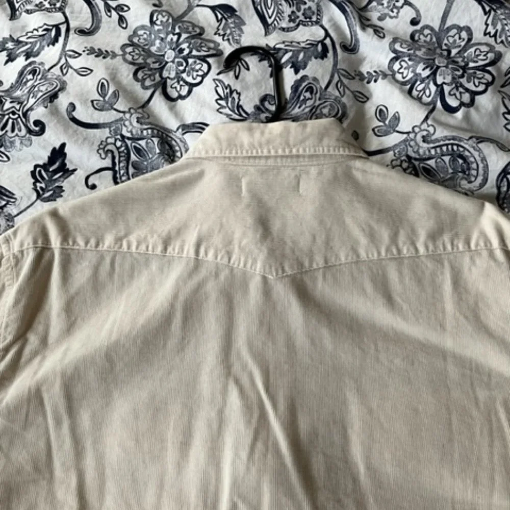 Taylor Stitch "Western Shirt" - Natural Pincord Corduroy - Mens Size XL/44 - Picture 9 of 9